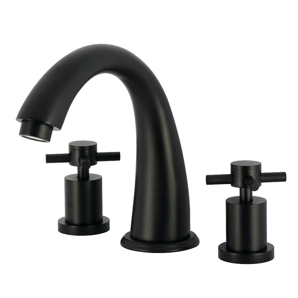 Kingston Brass KS2360DX Concord Two-Handle Deck Mount Roman Tub Faucet, Matte Black