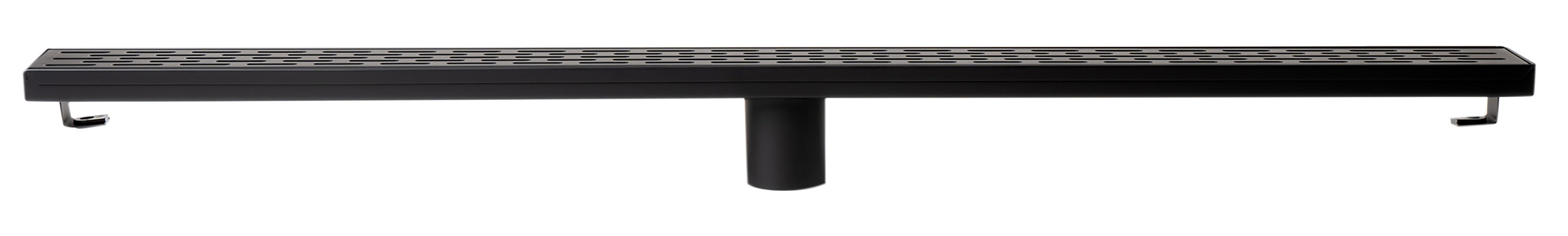 ALFI ABLD36C-BM 36" Black Matte Stainless Steel Linear Shower Drain with Groove Holes