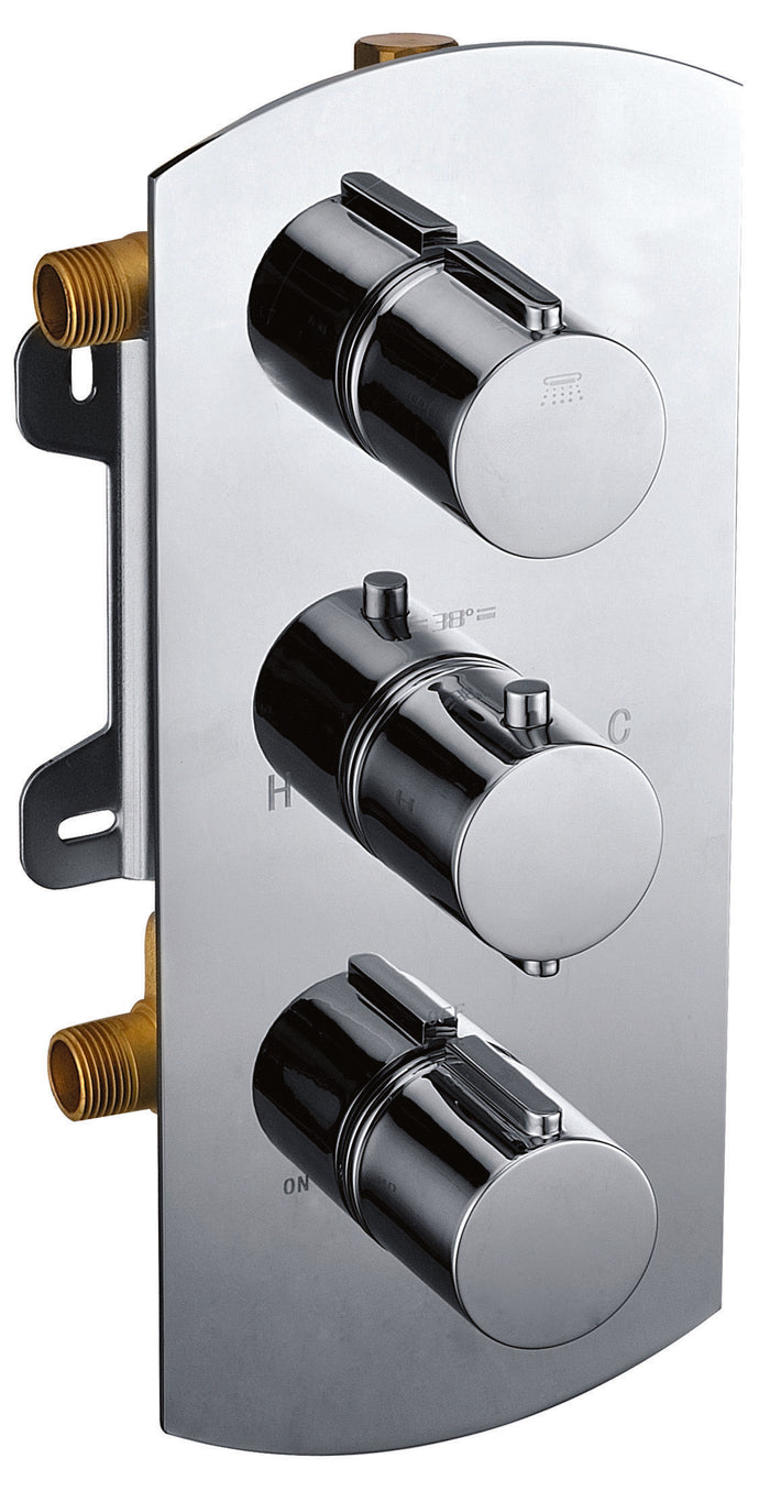 ALFI AB3901-PC Polished Chrome Round 2 Way Thermostatic Shower Mixer