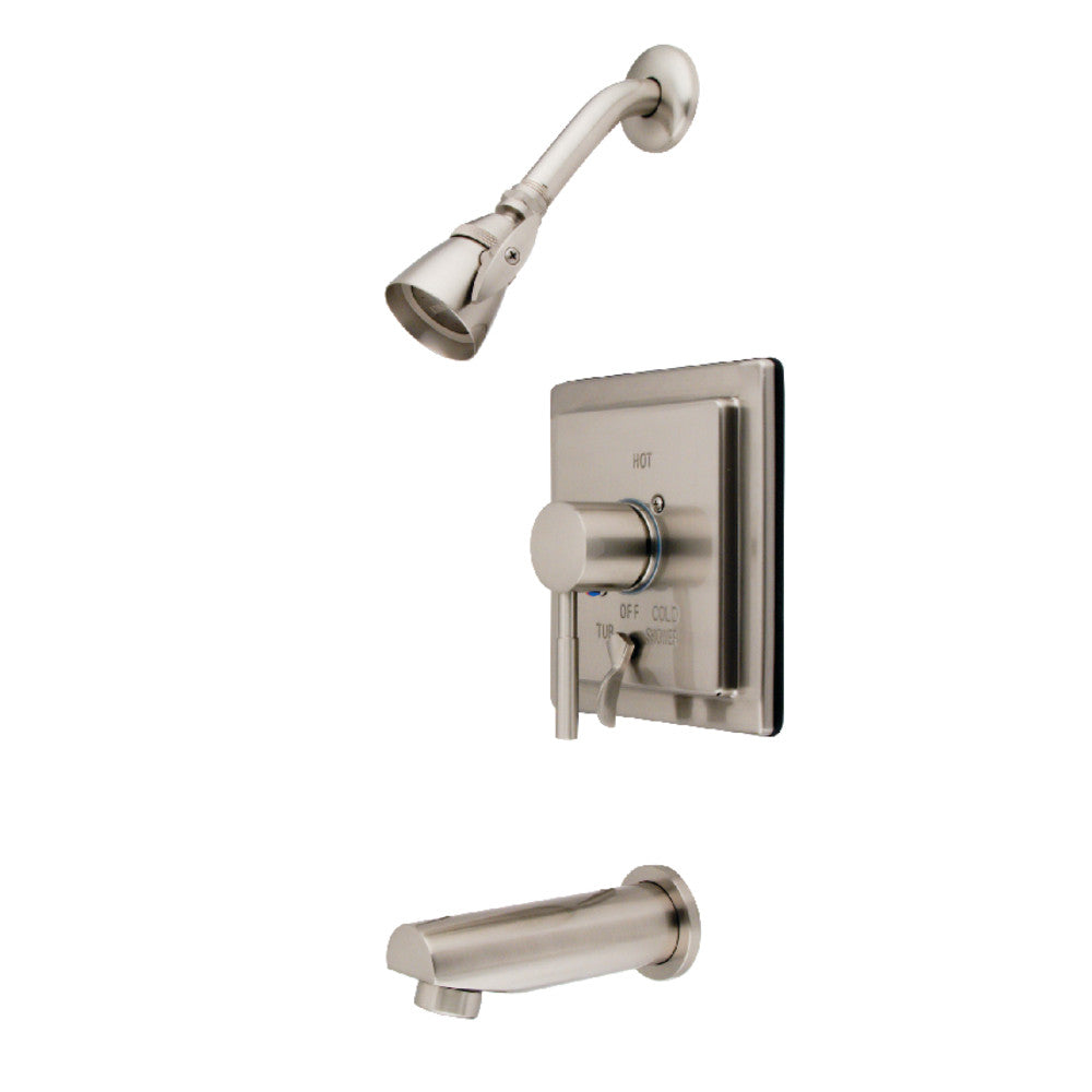 Kingston Brass KB86580DL Concord Single-Handle Pressure Balanced Tub and Shower Faucet, Brushed Nickel