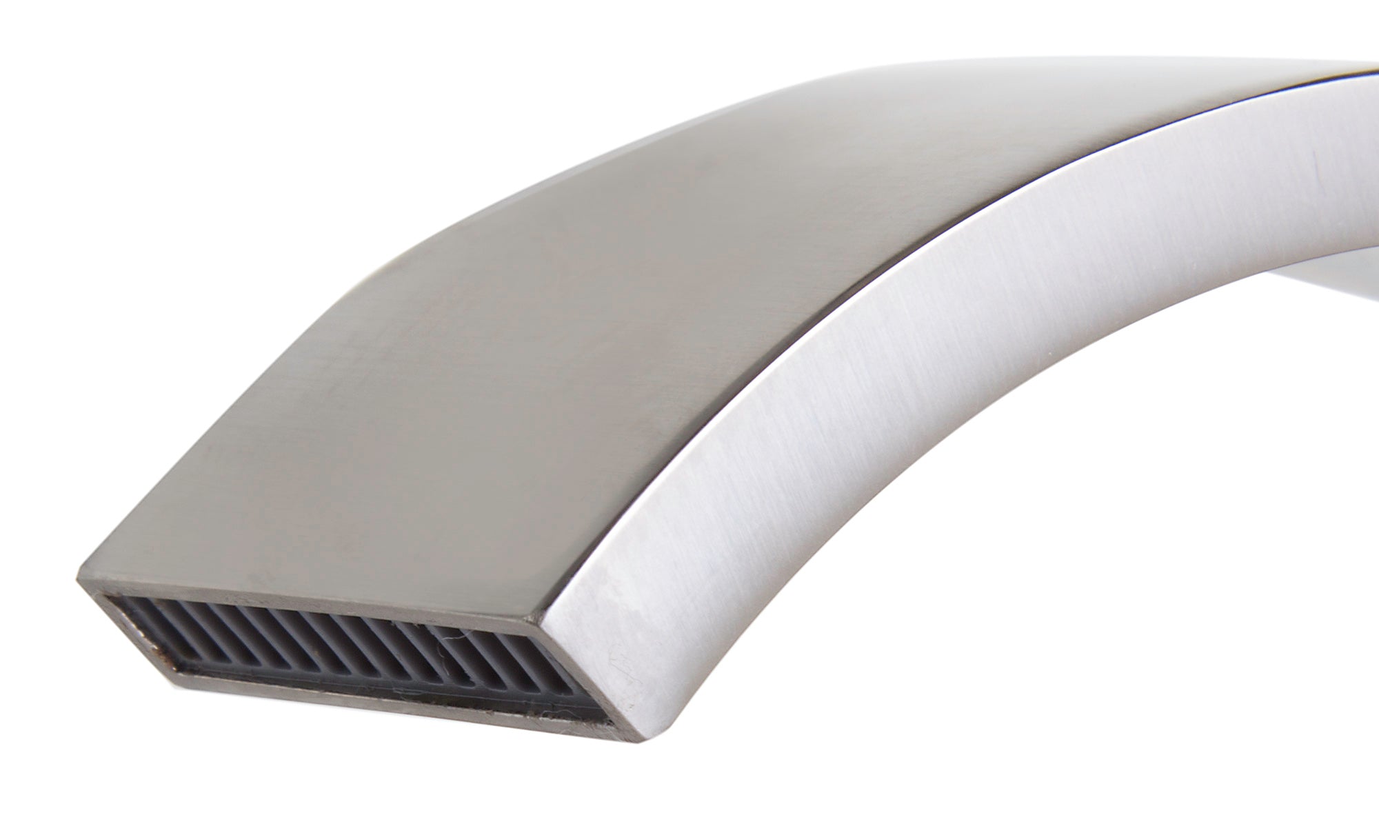 ALFI AB1258-BN Brushed Nickel Square Body Curved Spout Single Lever Bathroom Faucet