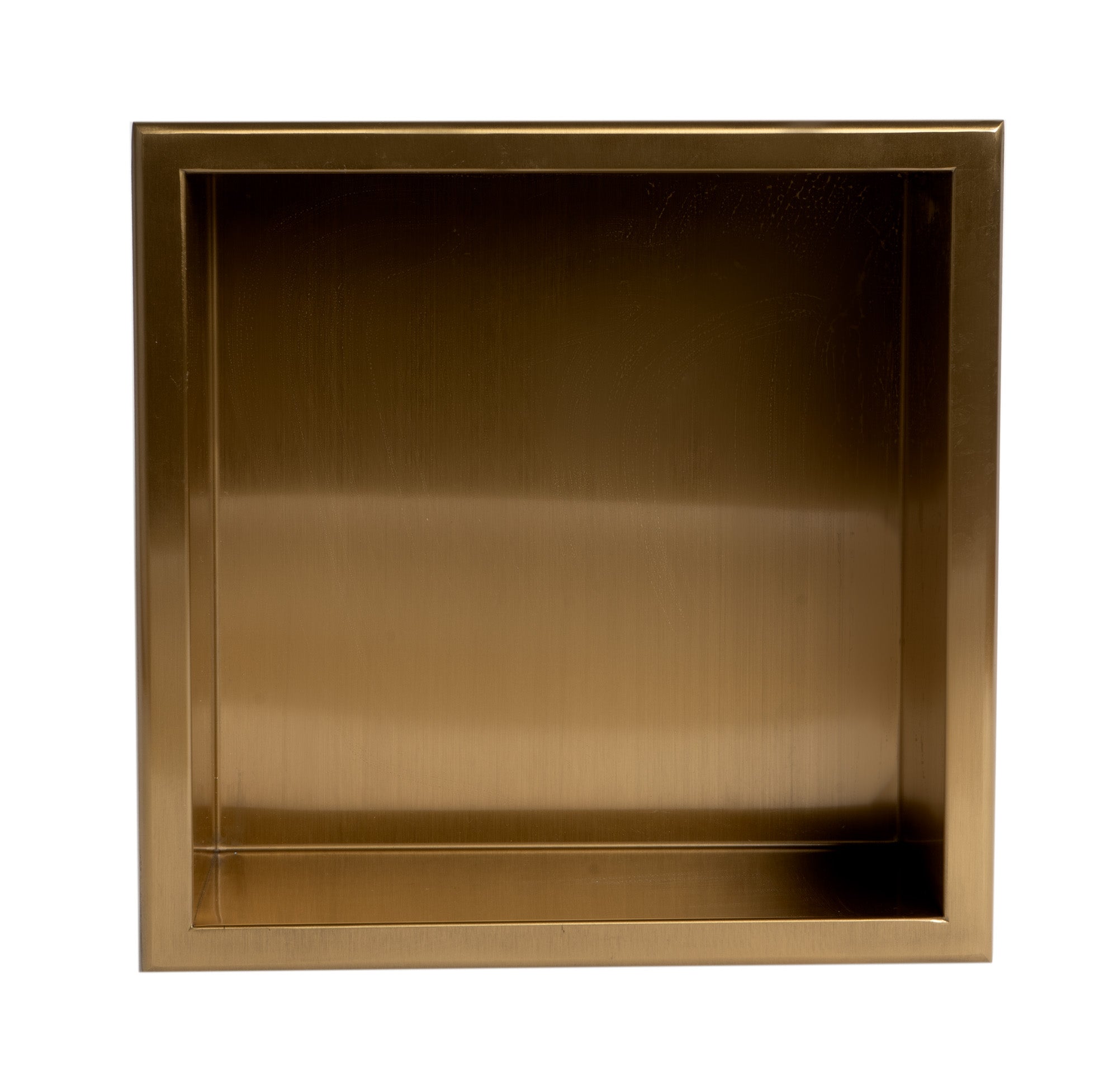 ALFI ABNP1212-BG 12" x 12" Brushed Gold PVD Stainless Steel Square Single Shelf Shower Niche