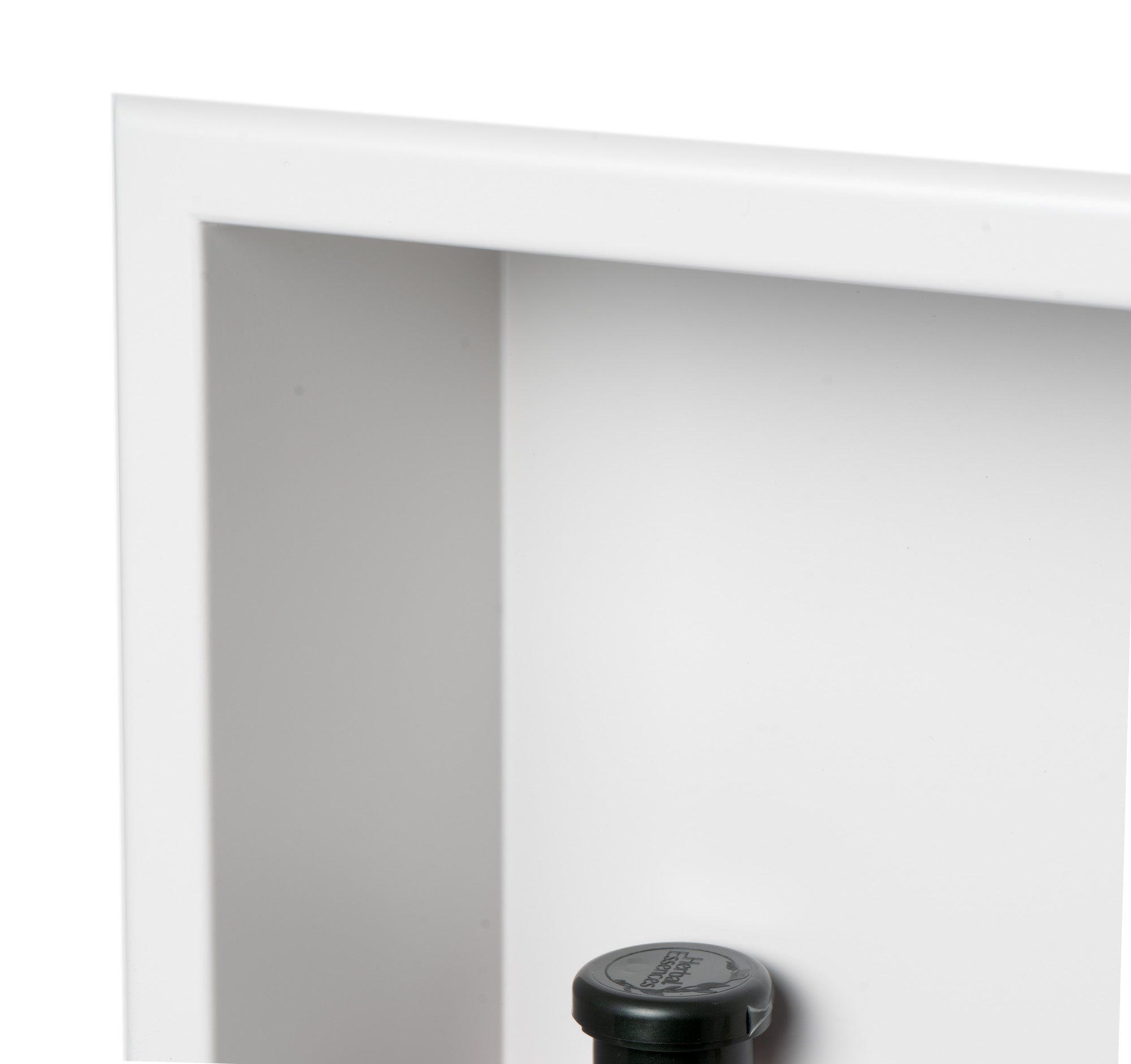 ALFI ABNC1616-W 16" x 16" White Matte Stainless Steel Square Single Shelf Bath Shower Niche