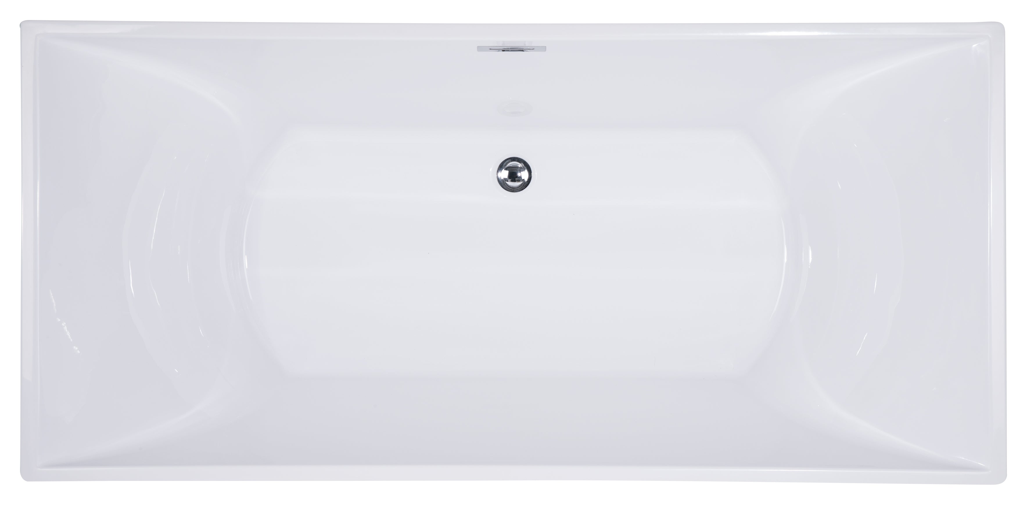 ALFI AB8840 67 inch White Rectangular Acrylic Free Standing Soaking Bathtub