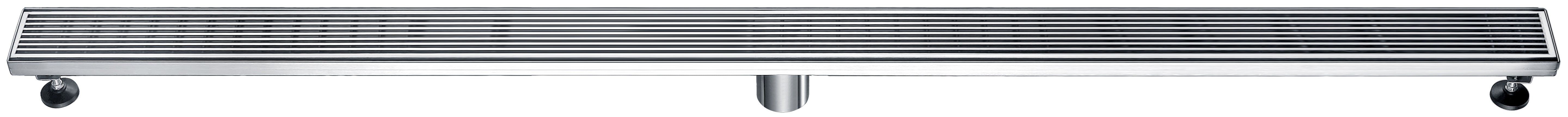 ALFI ABLD59D 59" Stainless Steel Linear Shower Drain with Groove Lines