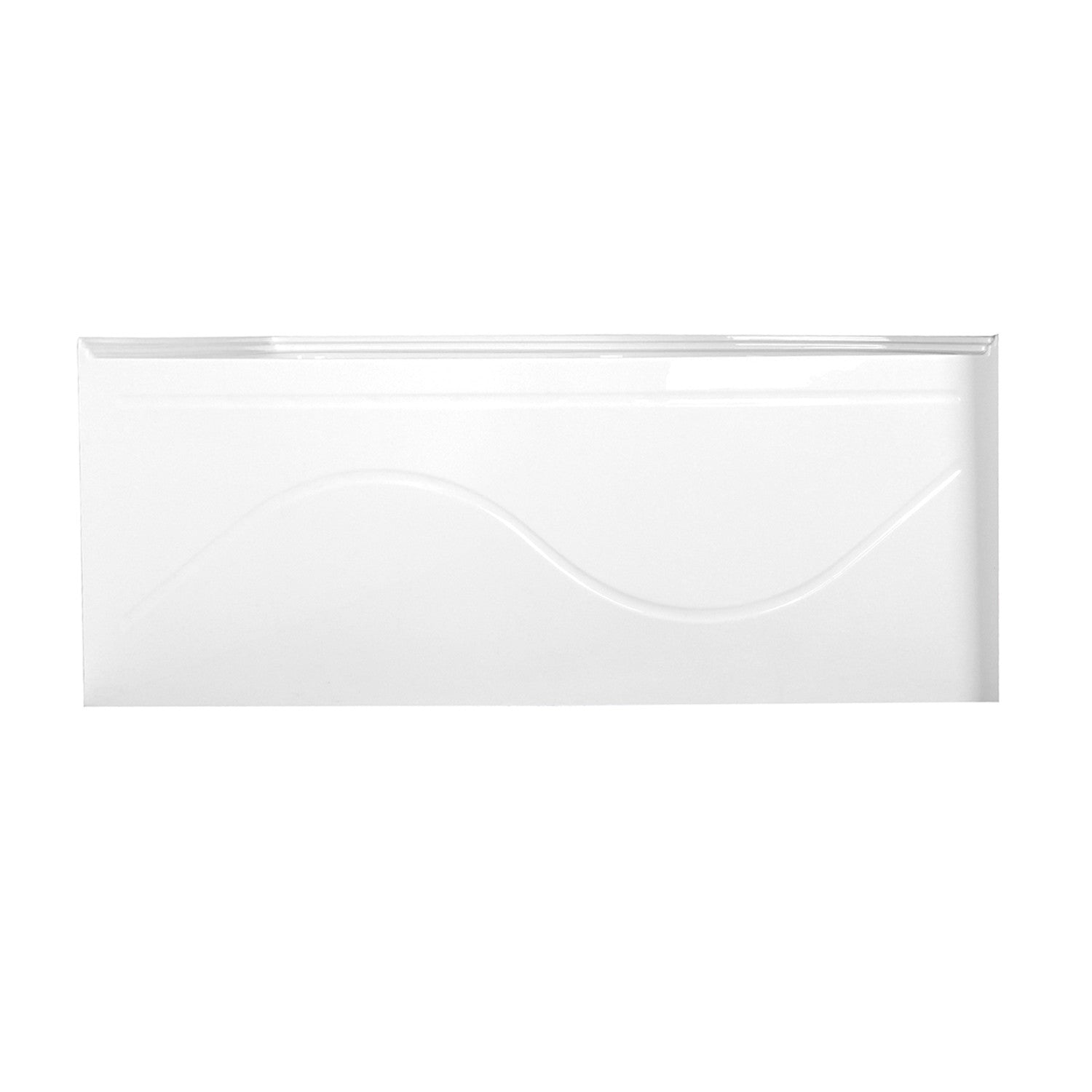 Aqua Eden VTAP603022L 60" Acrylic Rectangular 3-Wall Alcove Tub with Anti Skid and Left Hand Drain Hole, Glossy White