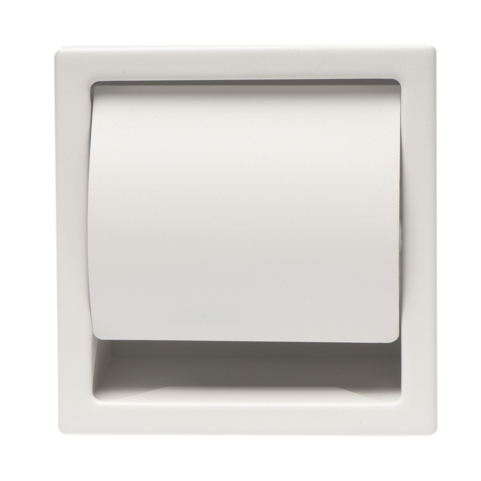 ALFI ABTPC77-W White Matte Stainless Steel Recessed Toilet Paper Holder with Cover
