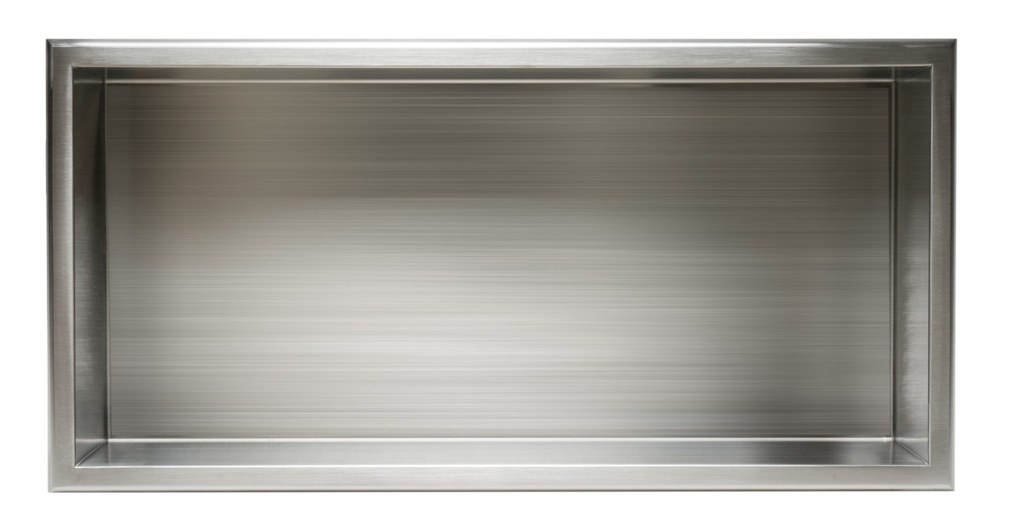 ALFI ABN2412-BSS 24 x 12 Brushed Stainless Steel Horizontal Single Shelf Bath Shower Niche