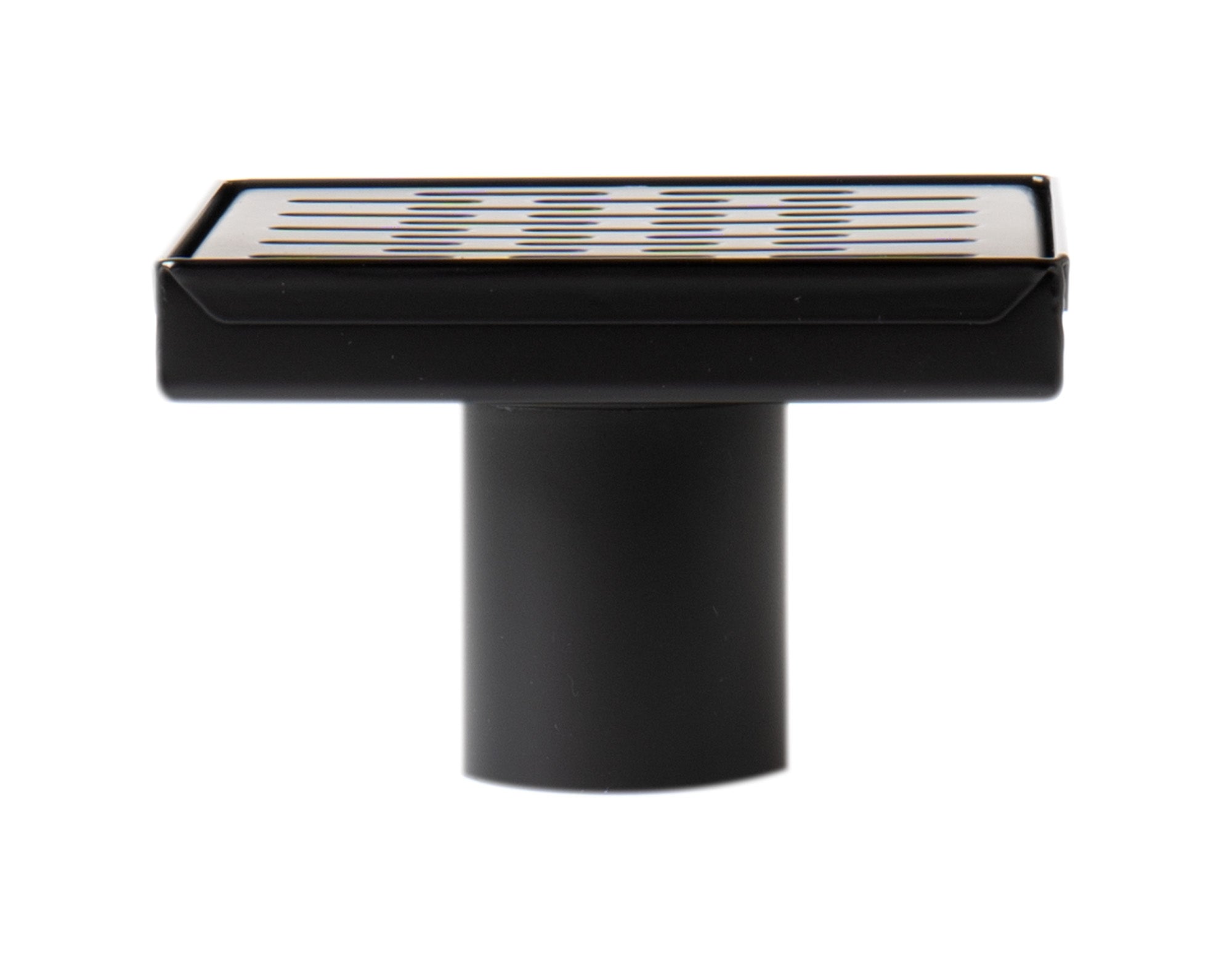 ALFI ABSD55C-BM 5" x 5" Black Matte Square Stainless Steel Shower Drain with Groove Holes