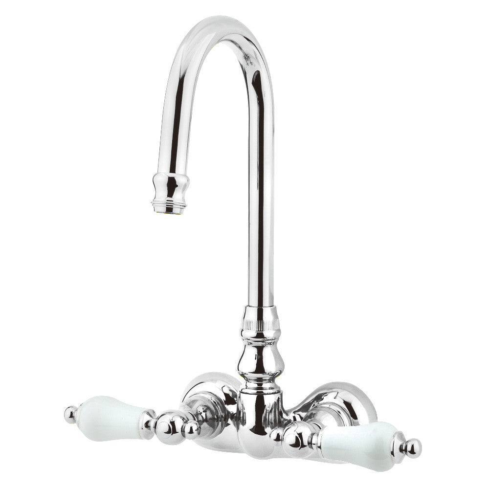 Kingston Brass CC76T1 Vintage 3-3/8-Inch Wall Mount Tub Faucet, Polished Chrome