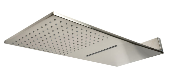ALFI RAIN10SW-BN Brushed Nickel 10" Wall-Mounted Square Waterfall Rain Shower Head