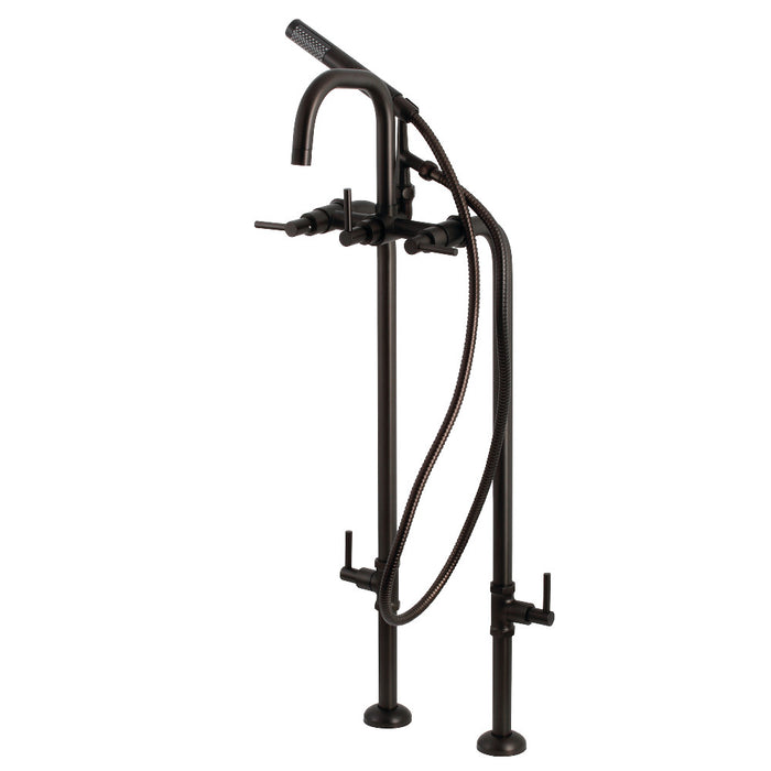 Aqua Vintage CCK8405DL Concord Freestanding Tub Faucet with Supply Line, Stop Valve, Oil Rubbed Bronze