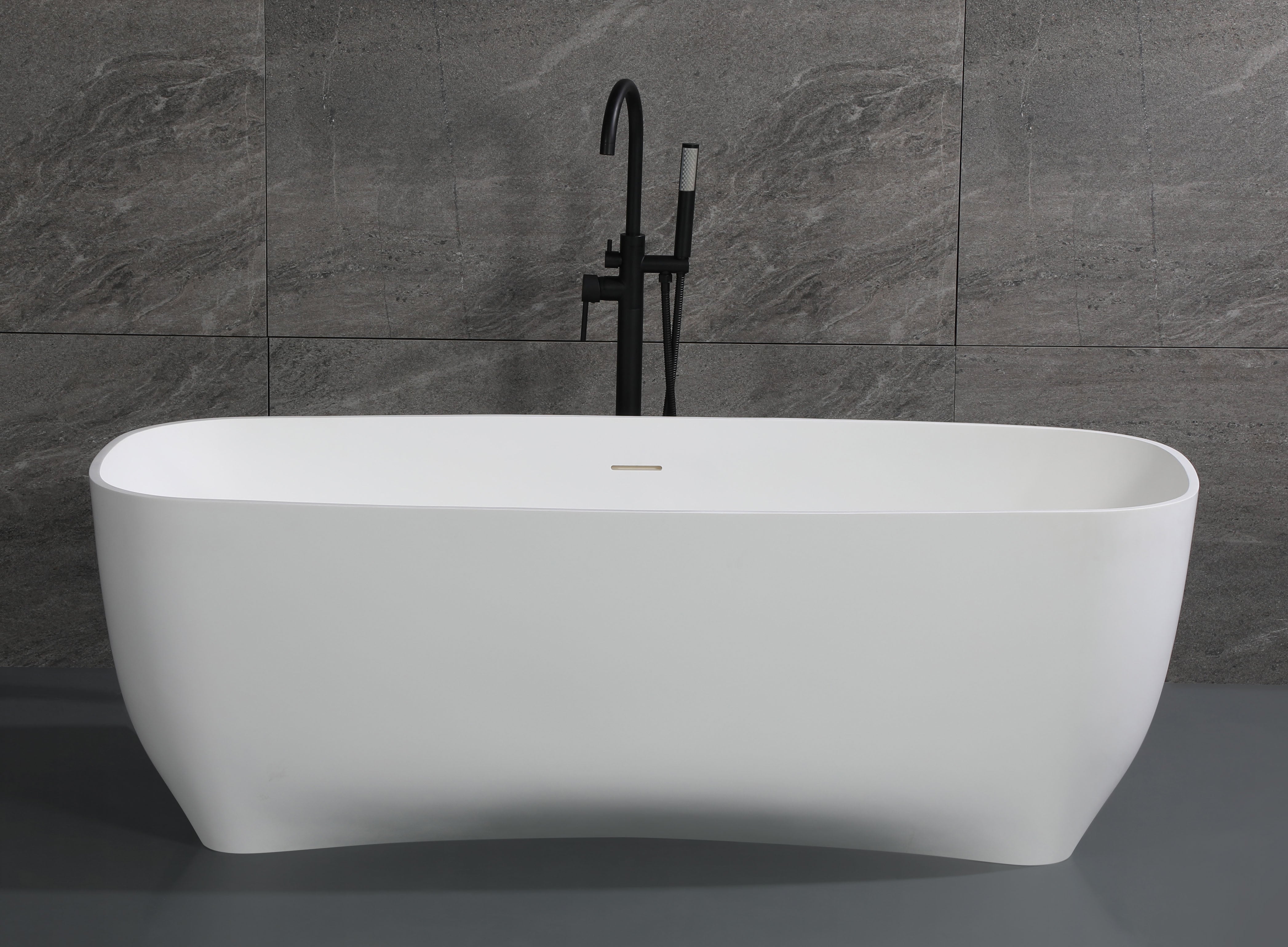 ALFI AB9980 67" White Matte Solid Surface Resin Bathtub