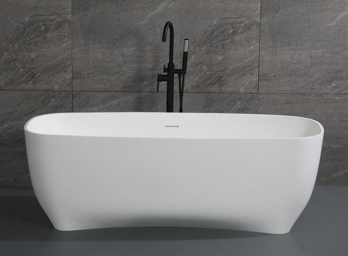 ALFI AB9980 67" White Matte Solid Surface Resin Bathtub