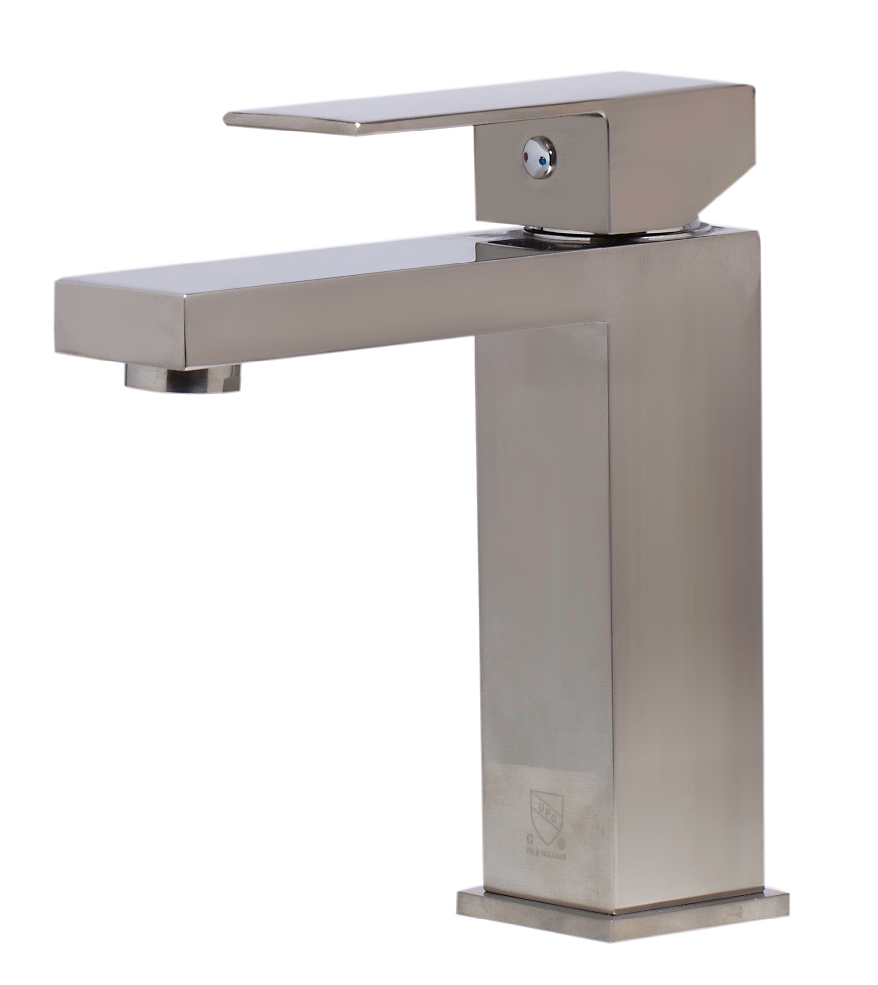 ALFI AB1229-BN Brushed Nickel Square Single Lever Bathroom Faucet