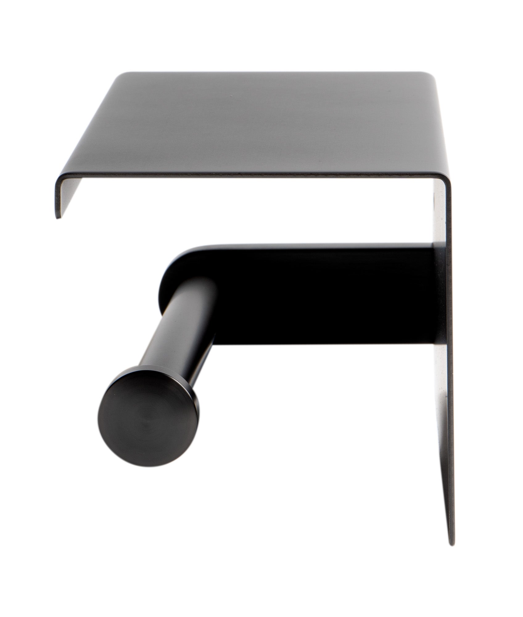 ALFI ABTPP66-BB Brushed Black PVD Stainless Steel Toilet Paper Holder with Shelf