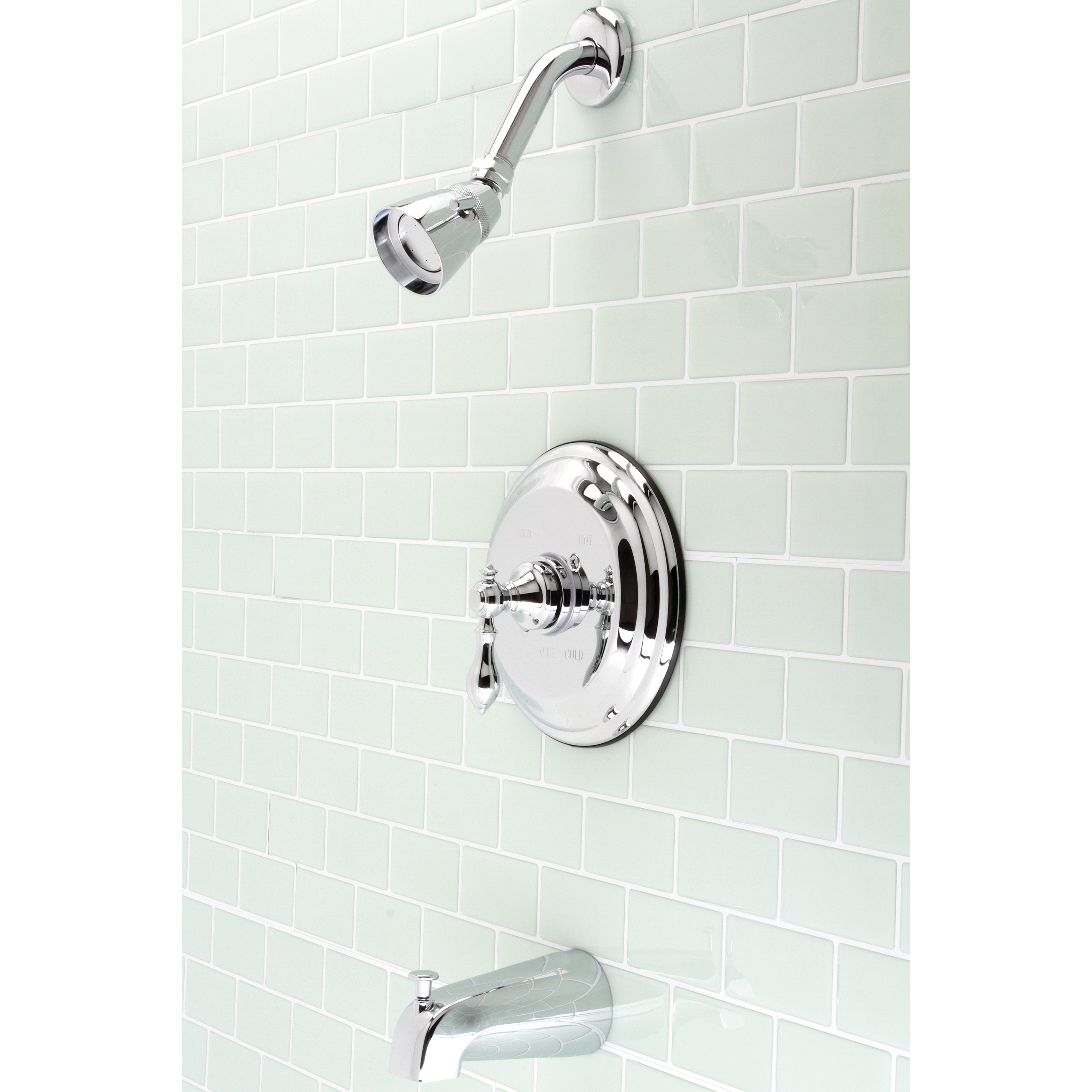 Kingston Brass KB3631ACL American Classic Single-Handle Pressure Balanced Tub and Shower Faucet, Polished Chrome