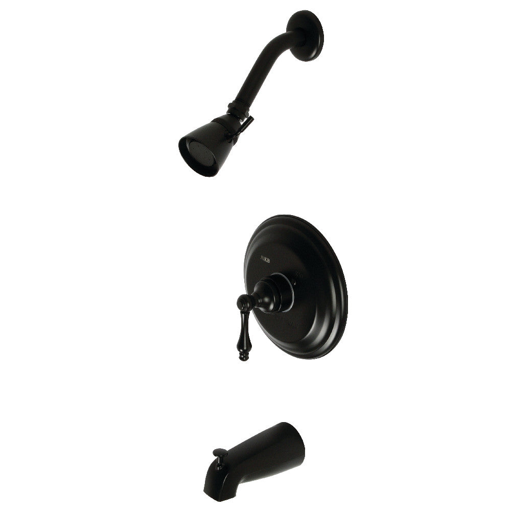 Kingston Brass KB3630AL Restoration Single-Handle Pressure Balanced Tub and Shower Faucet, Matte Black