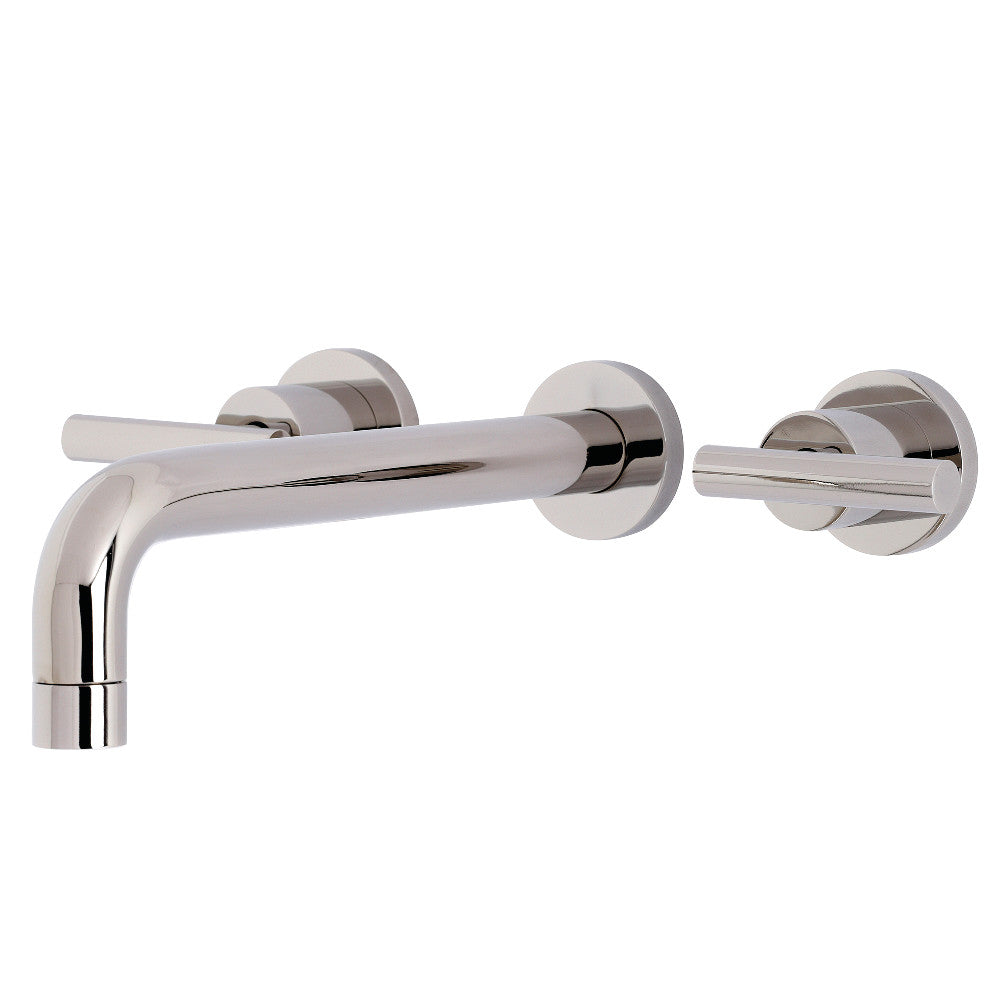Kingston Brass KS8026CML Manhattan Two-Handle Wall Mount Roman Tub Faucet, Polished Nickel