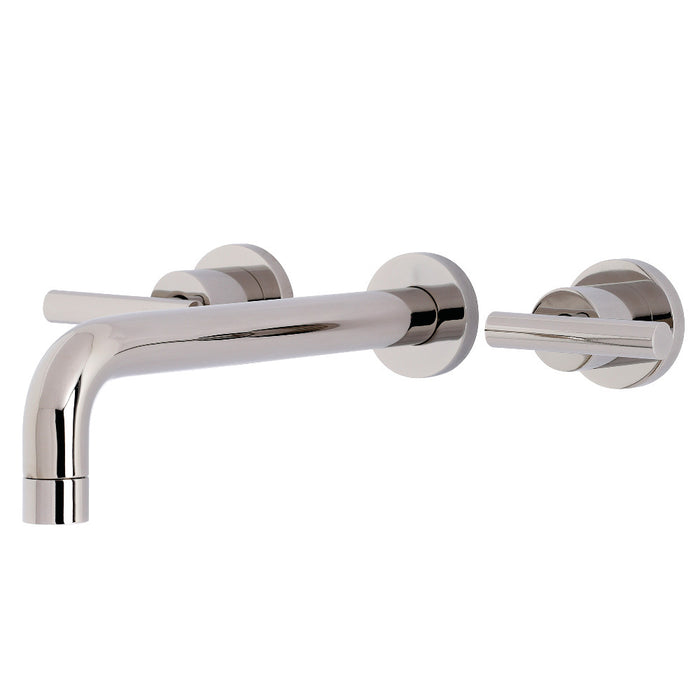 Kingston Brass KS8026CML Manhattan Two-Handle Wall Mount Roman Tub Faucet, Polished Nickel