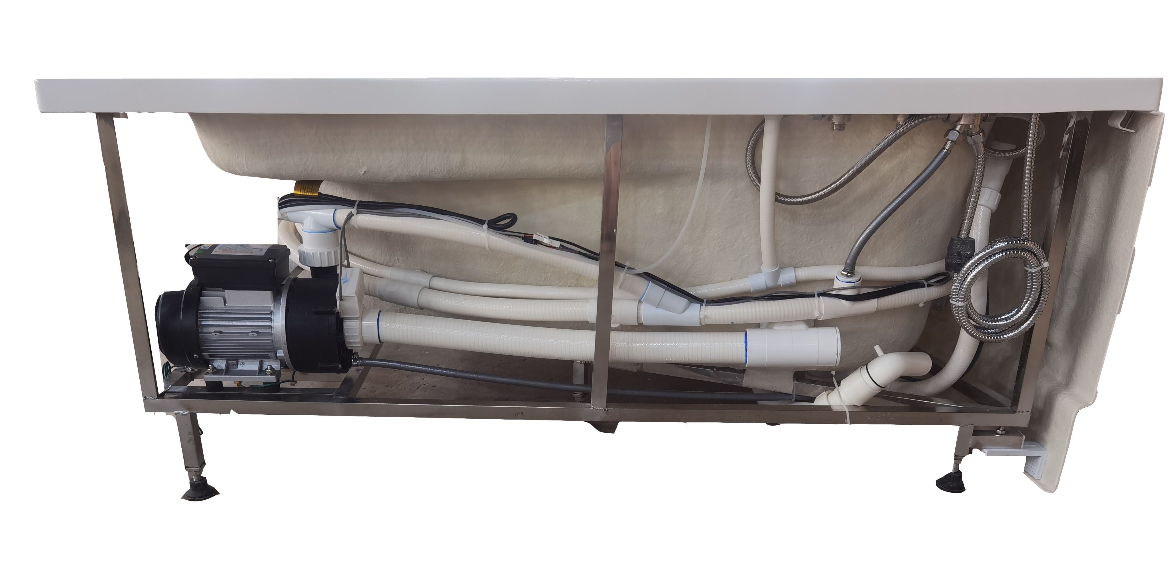 EAGO AM161-L  5' Single Person Corner White Acrylic Whirlpool Bath Tub - Drain on Left