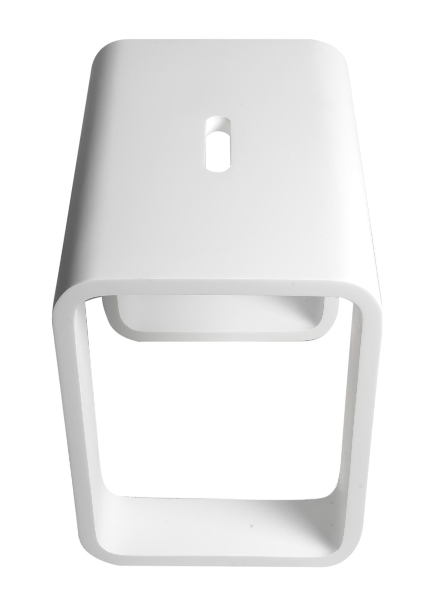ALFI ABST99 White Matte Solid Surface Resin Bathroom / Shower Stool