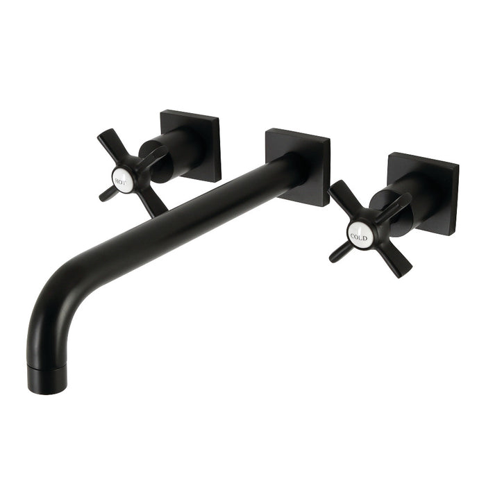 Kingston Brass KS6050ZX Millennium Two-Handle Wall Mount Roman Tub Faucet, Matte Black