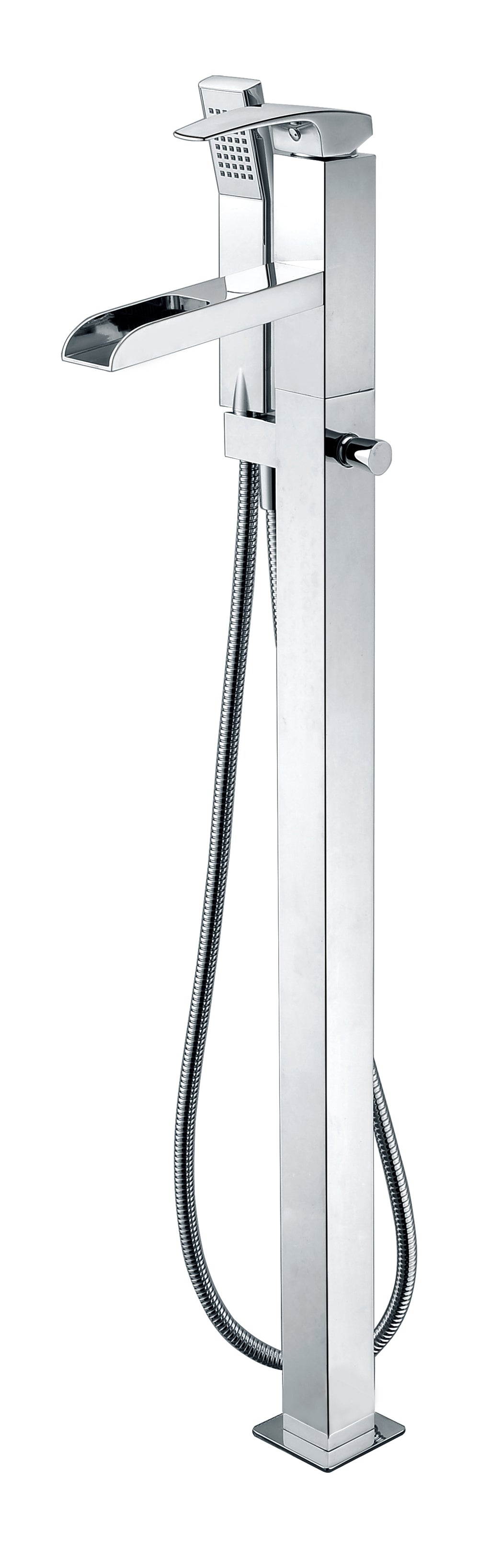 ALFI AB2843-PC Polished Chrome Single Hole Floor Mounted Waterfall Tub Filler