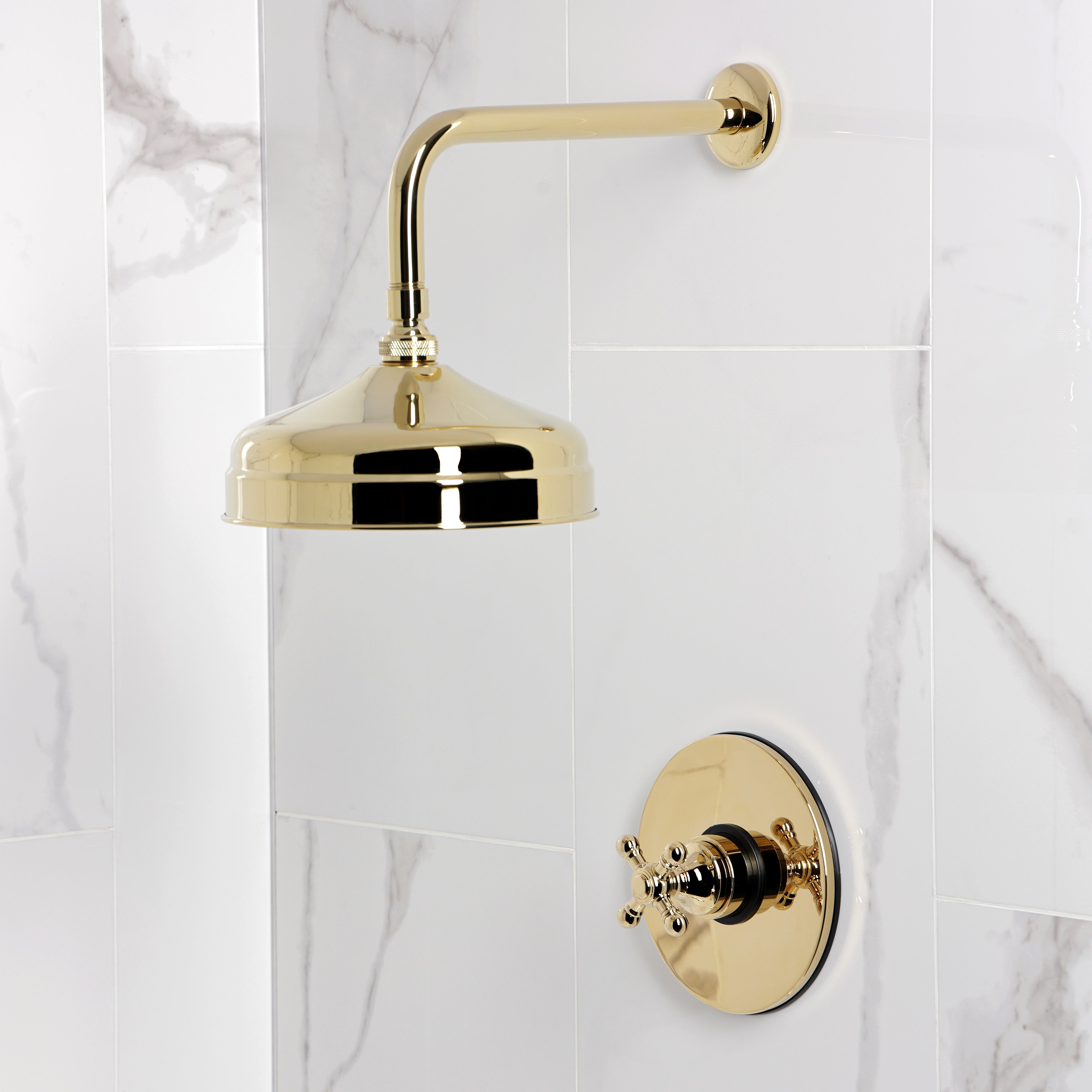 Kingston Brass KB6332BXSO Metropolitan Single-Handle Pressure Balanced Shower Faucet, Polished Brass