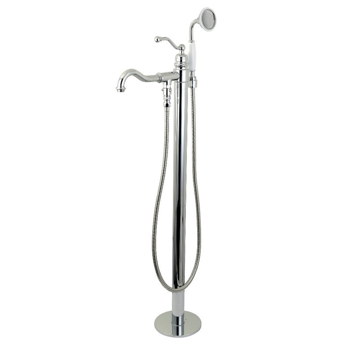 Kingston Brass KS7131ABL English Country Freestanding Tub Faucet with Hand Shower, Polished Chrome