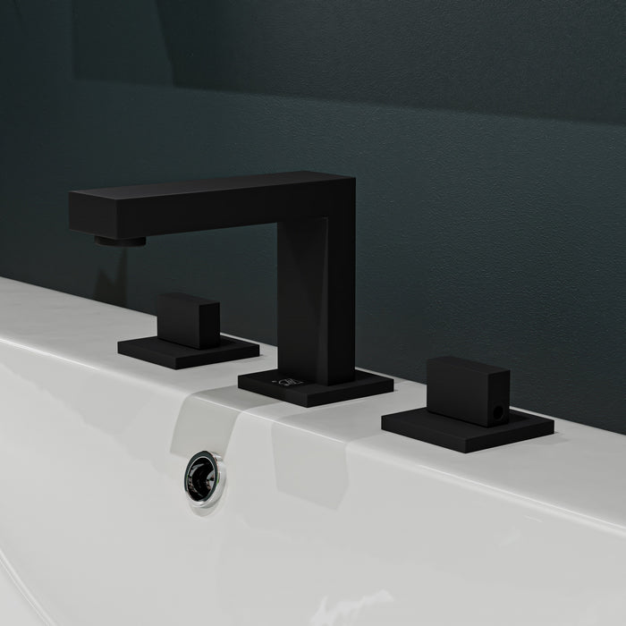 ALFI AB1322-BM Black Matte Widespread Modern Bathroom Faucet