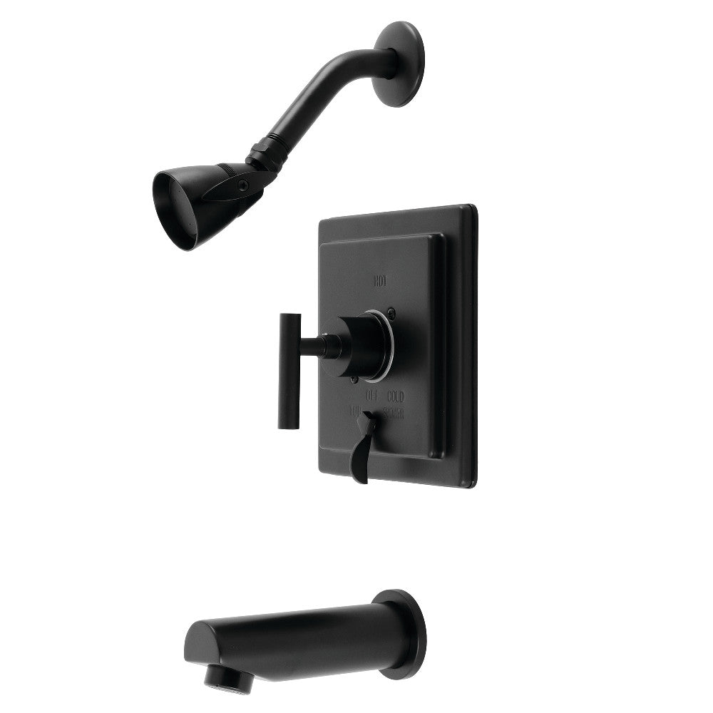 Kingston Brass KB86500CML Manhattan Single-Handle Pressure Balanced Tub and Shower Faucet, Matte Black