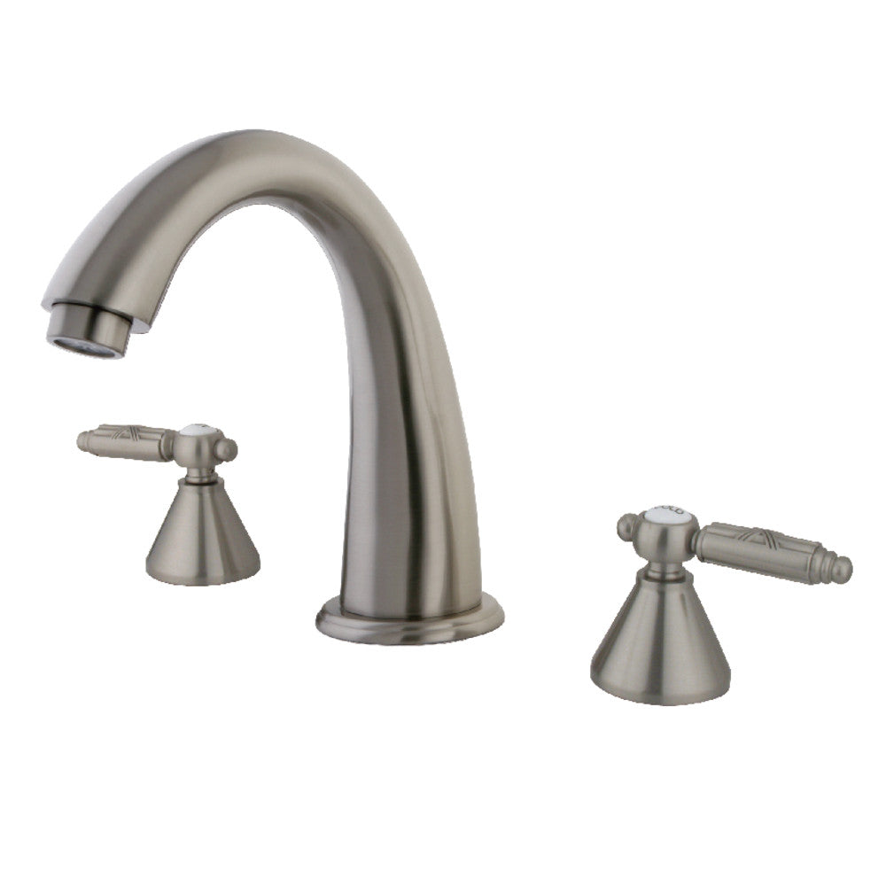 Kingston Brass KS2368GL Roman Two-Handle Deck Mount Roman Tub Faucet, Brushed Nickel