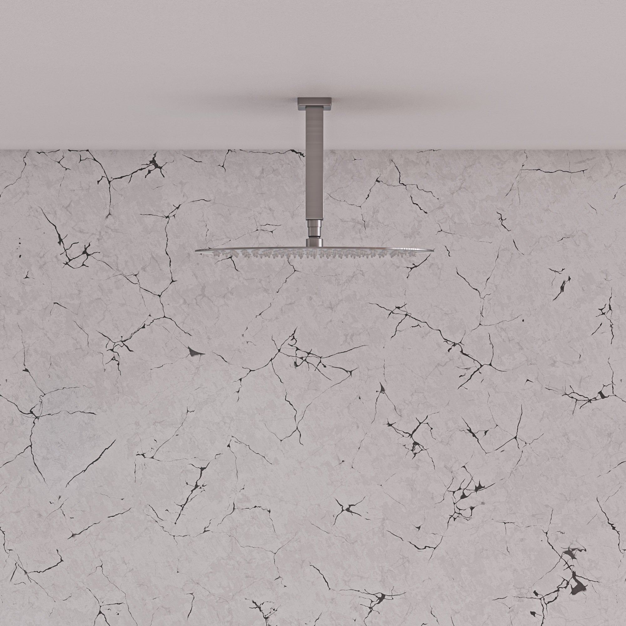 ALFI RAIN128-BSS 12" Oval Brushed Solid Stainless Steel Ultra Thin Rain Shower Head