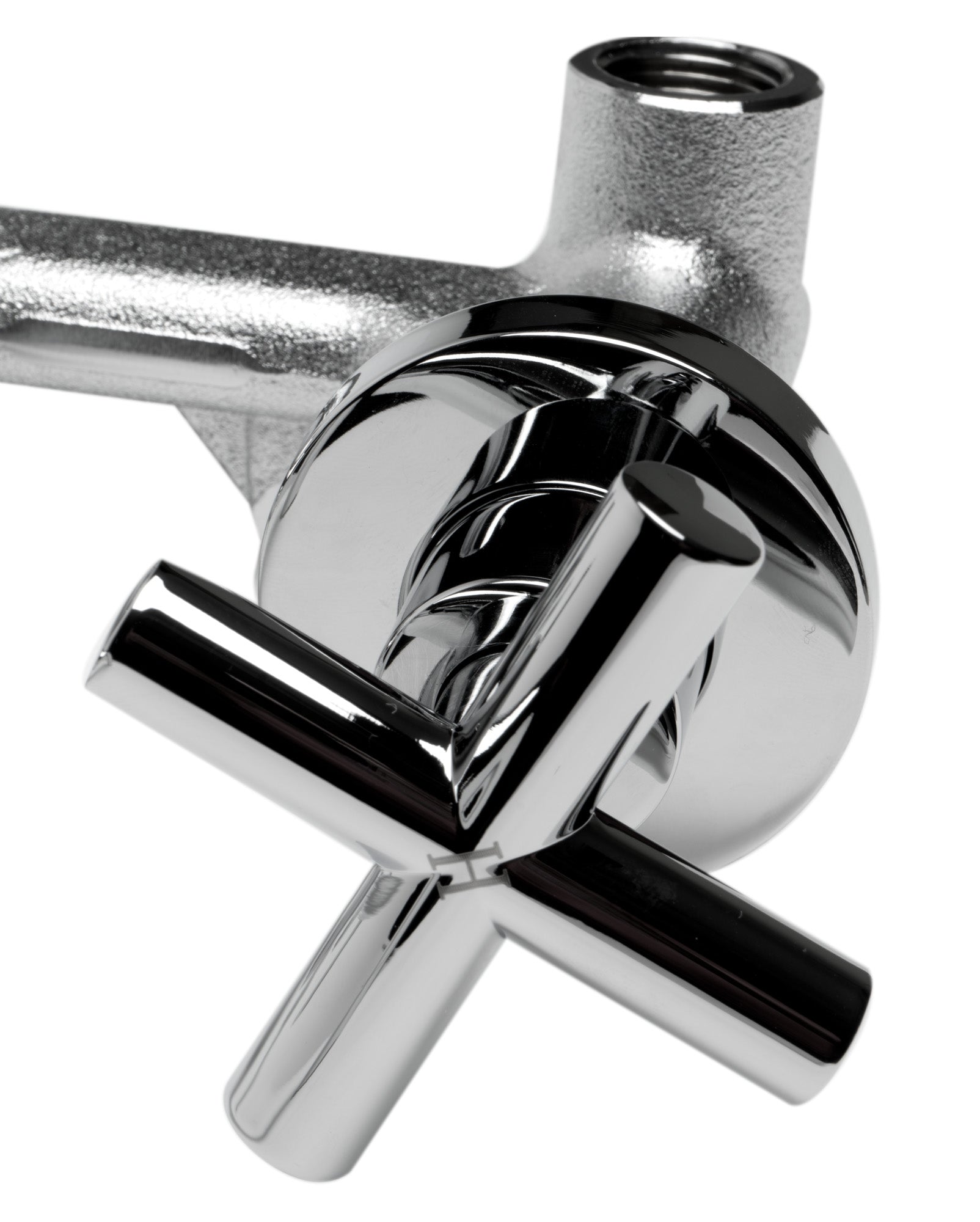 ALFI AB1035-PC Polished Chrome 8" Widespread Wall-Mounted Cross Handle Faucet
