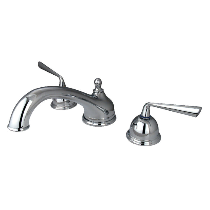 Kingston Brass KS3351ZL Silver Sage Two-Handle Deck Mount Roman Tub Faucet, Polished Chrome