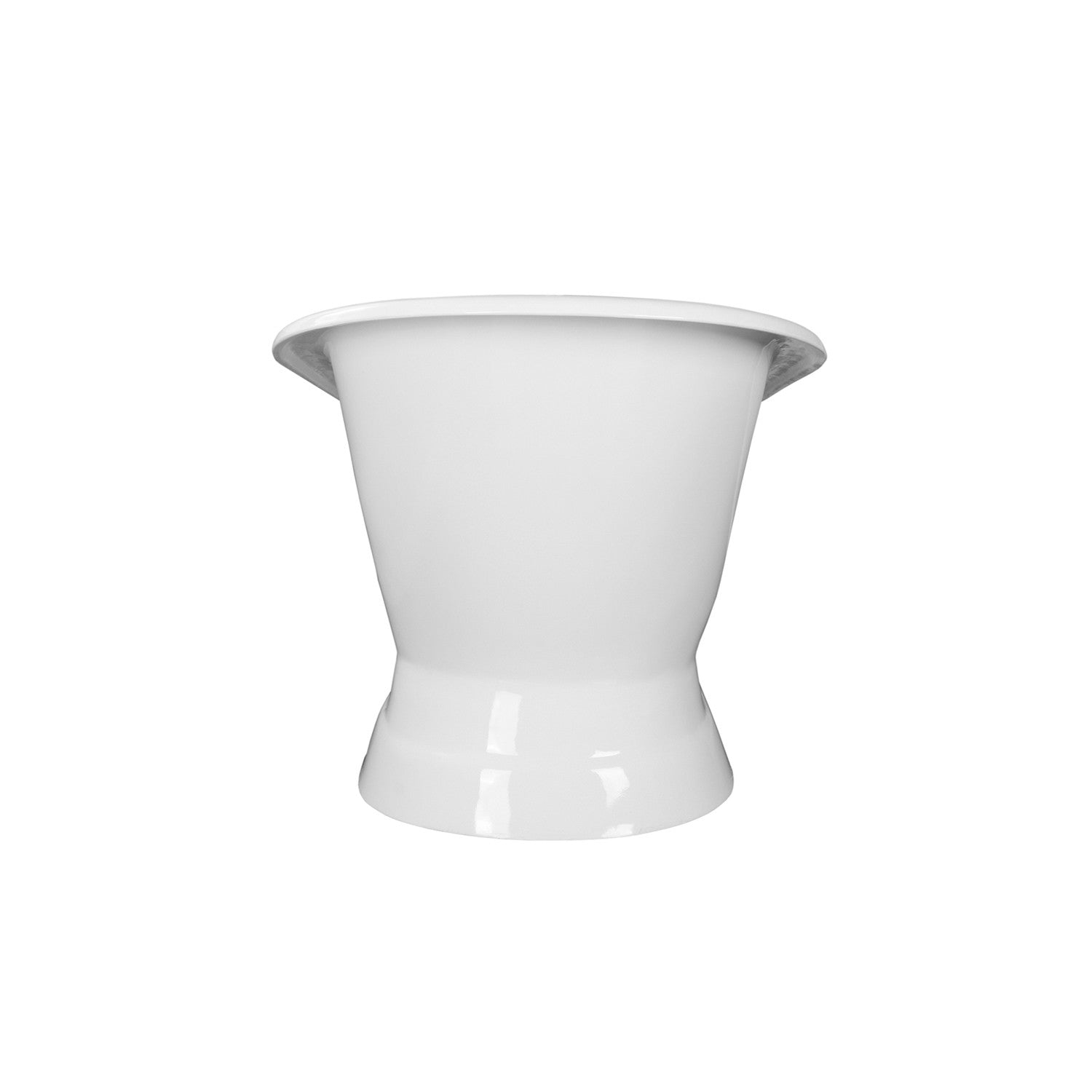Aqua Eden VCTND673128 67" Cast Iron Oval Single Slipper Pedestal Tub (No Faucet Drillings), White