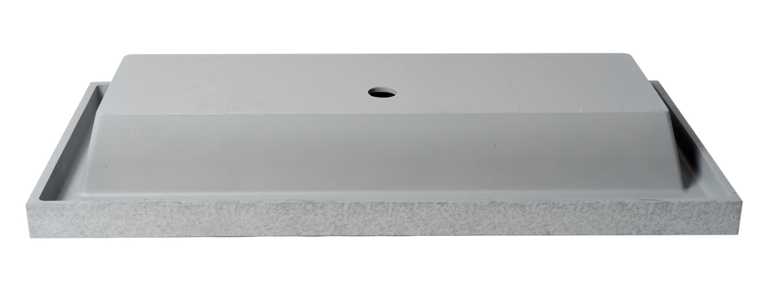 ALFI ABCO40TR 40" Solid Concrete Gray Matte Trough Sink for the Bathroom