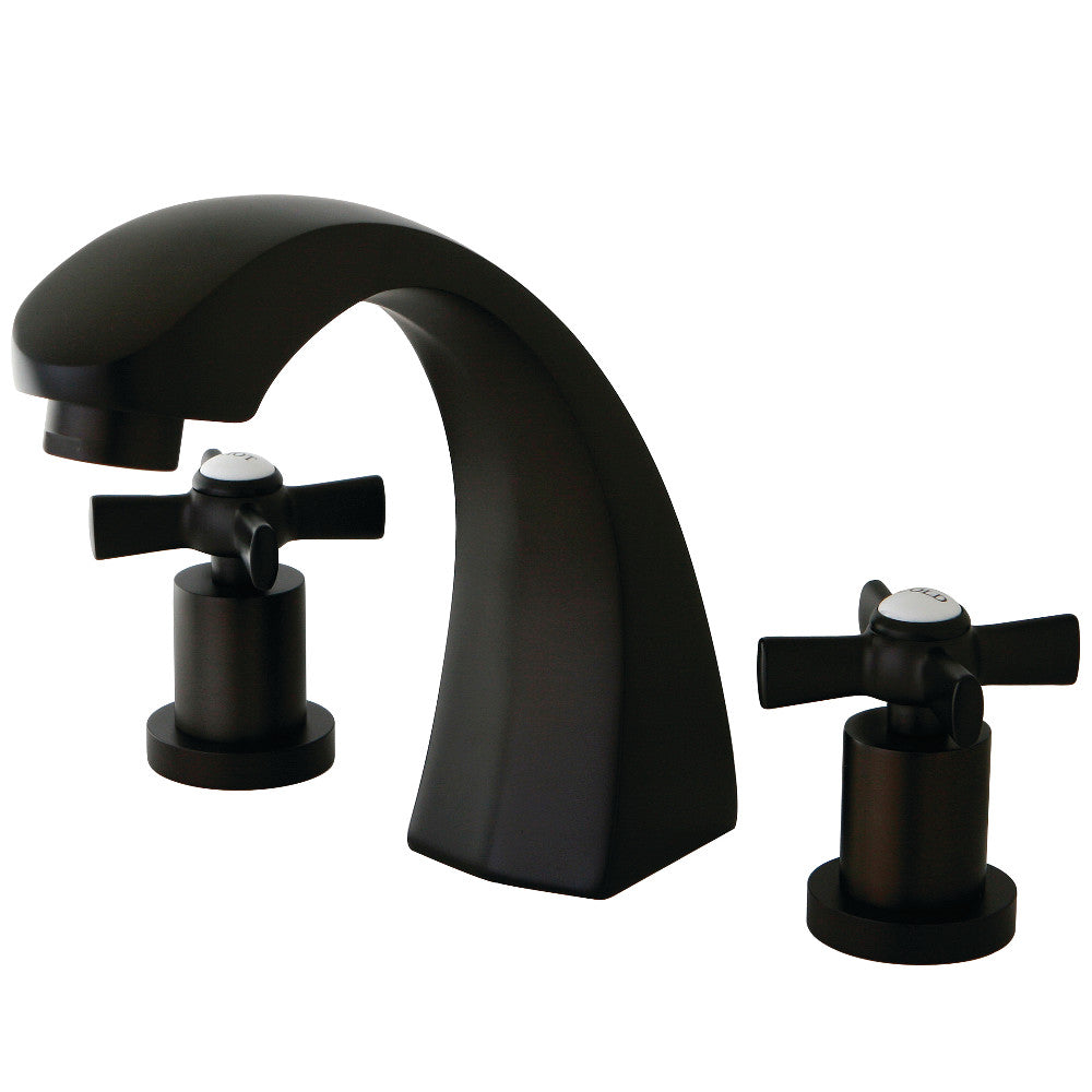 Kingston Brass KS4365ZX Millennium Two-Handle Deck Mount Roman Tub Faucet, Oil Rubbed Bronze