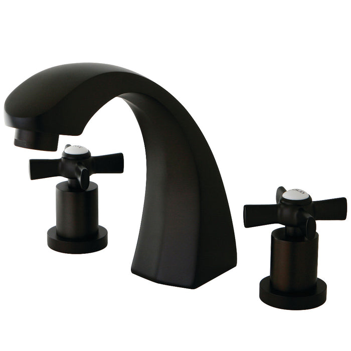 Kingston Brass KS4365ZX Millennium Two-Handle Deck Mount Roman Tub Faucet, Oil Rubbed Bronze