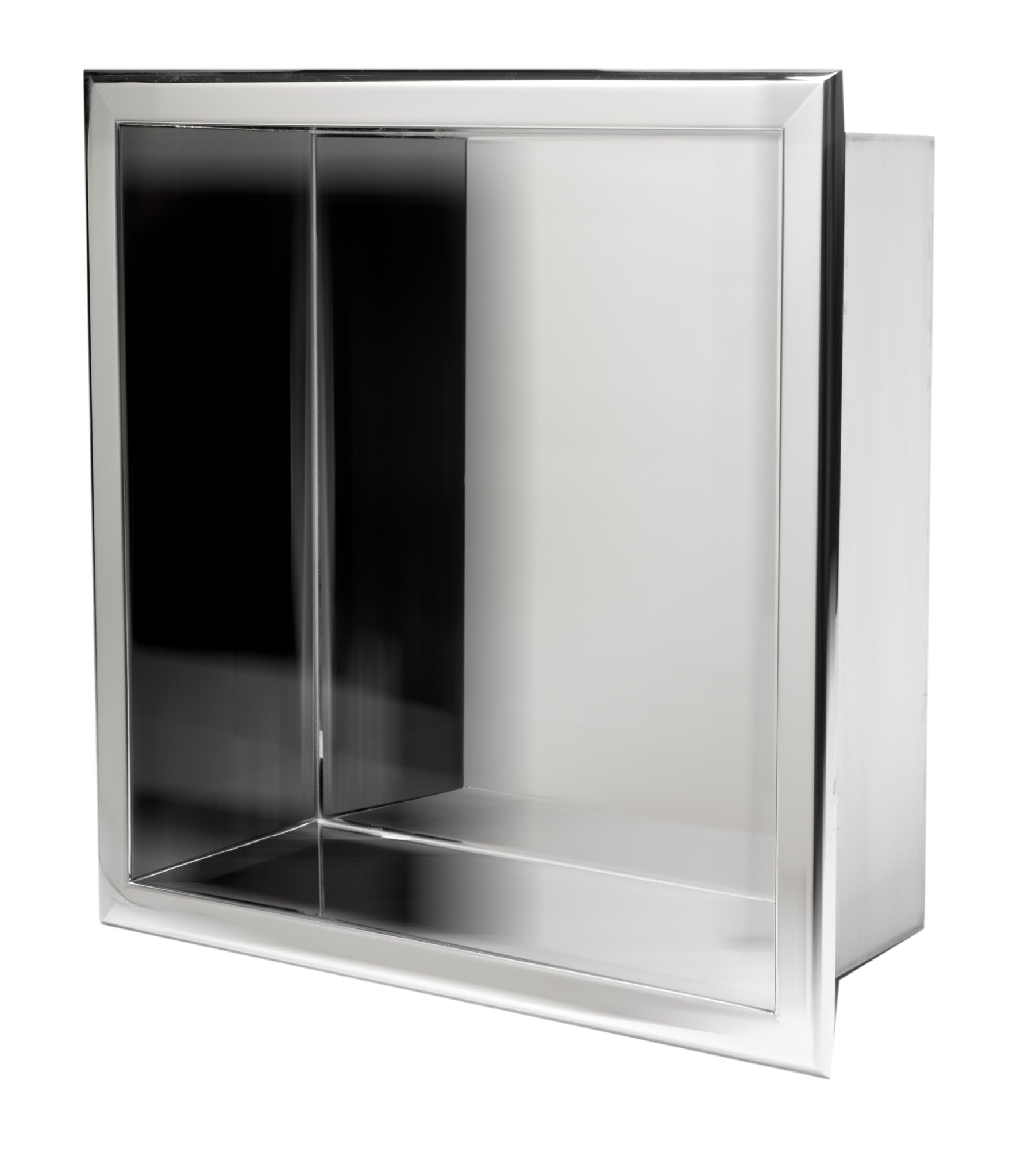 ALFI ABN1212-PSS 12 x 12 Polished Stainless Steel Square Single Shelf Bath Shower Niche
