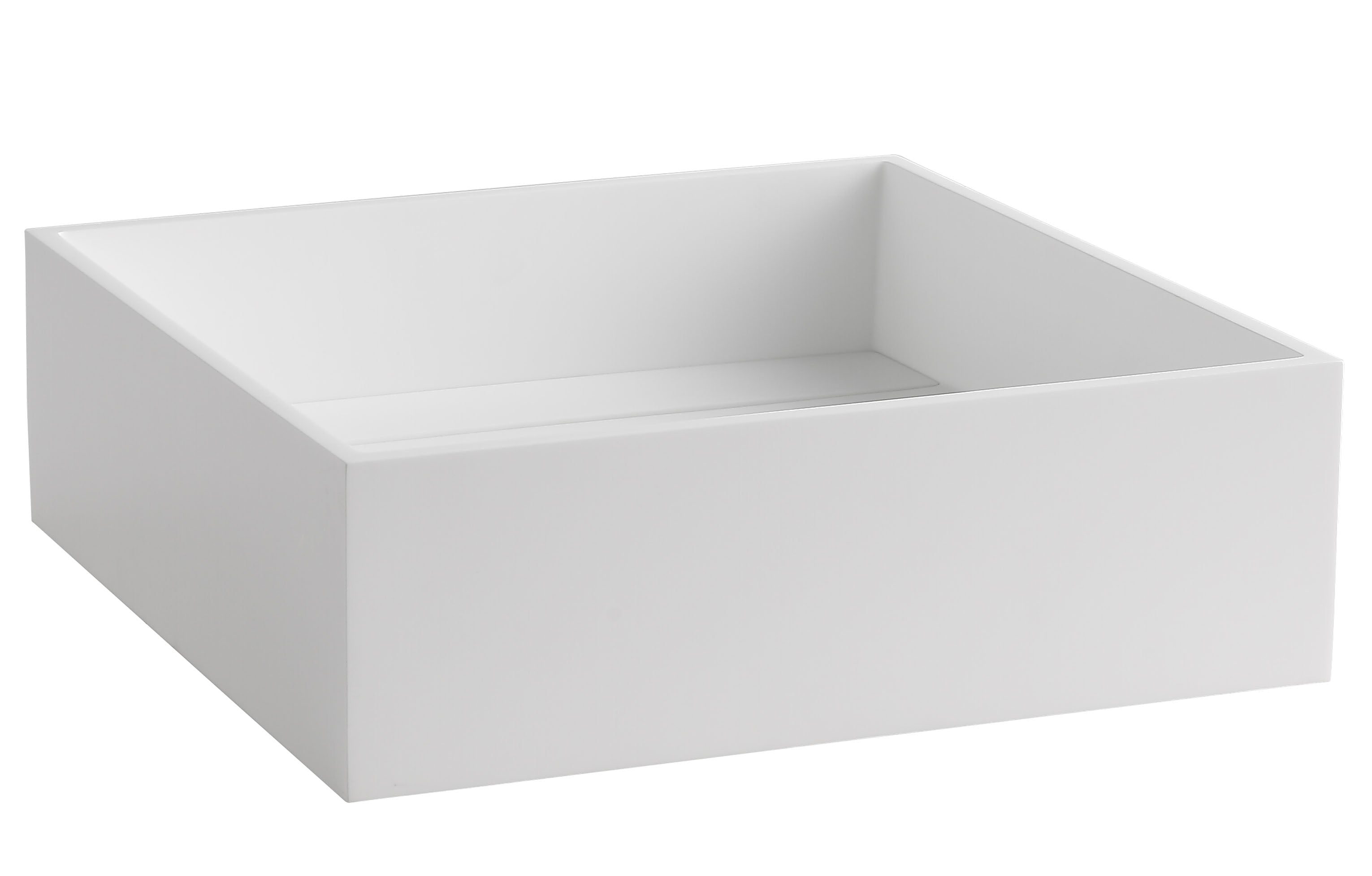 ALFI ABRS14S 14" Square White Matte Solid Surface Resin Sink