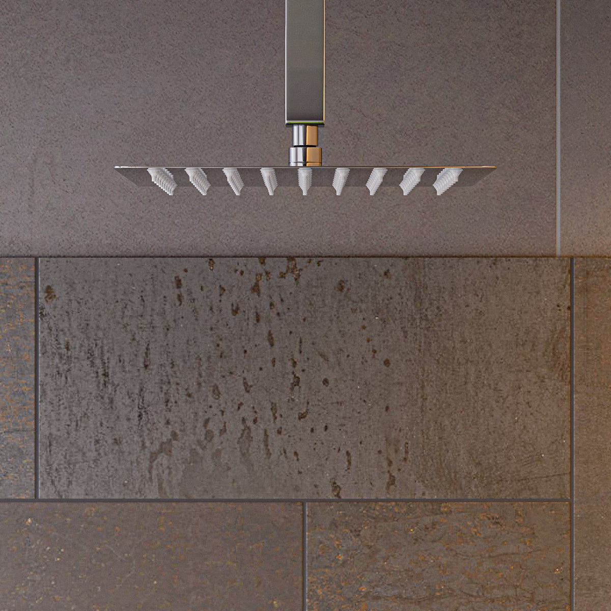 ALFI RAIN8S-PSS Solid Polished Stainless Steel 8" Square Ultra Thin Rain Shower Head