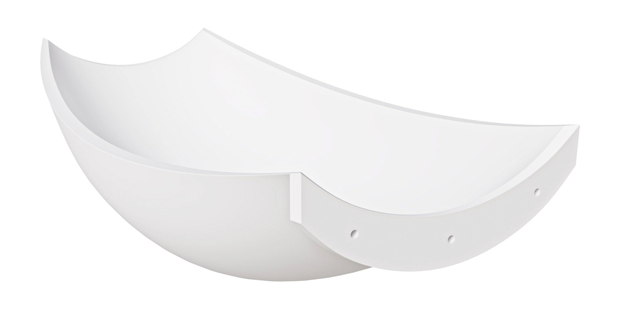 ALFI HammockTub2-WM White Matte 71" Solid Surface Resin Suspended Wall Mounted Hammock Bathtub