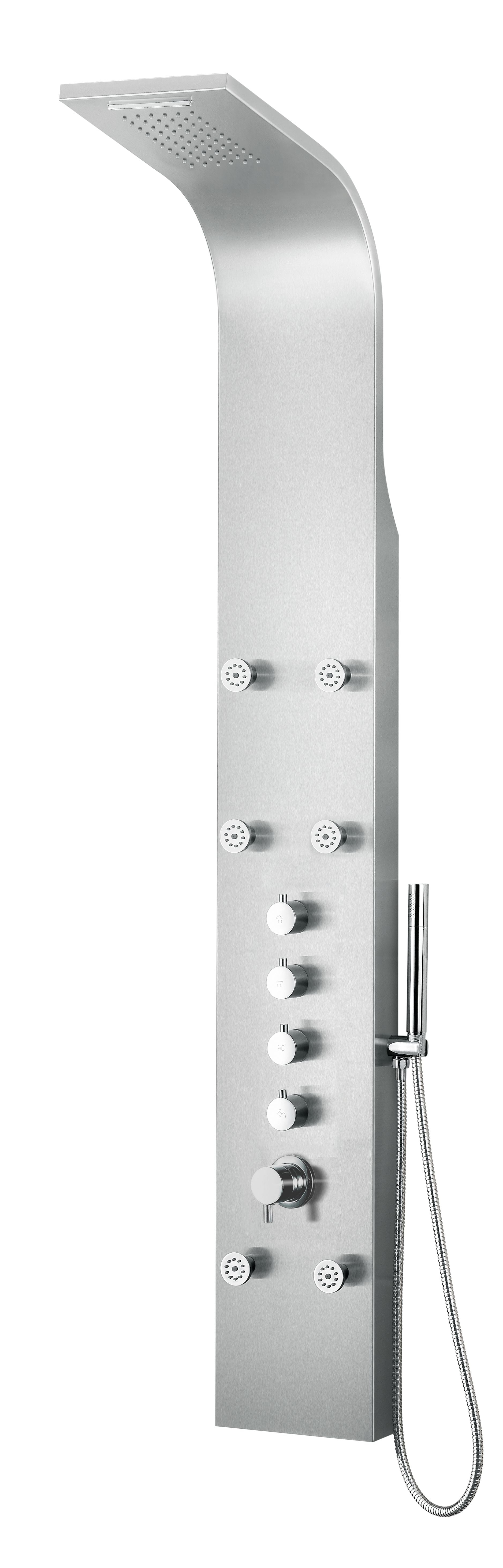 ALFI ABSP40 Stainless Steel Shower Panel with 6 Body Sprays
