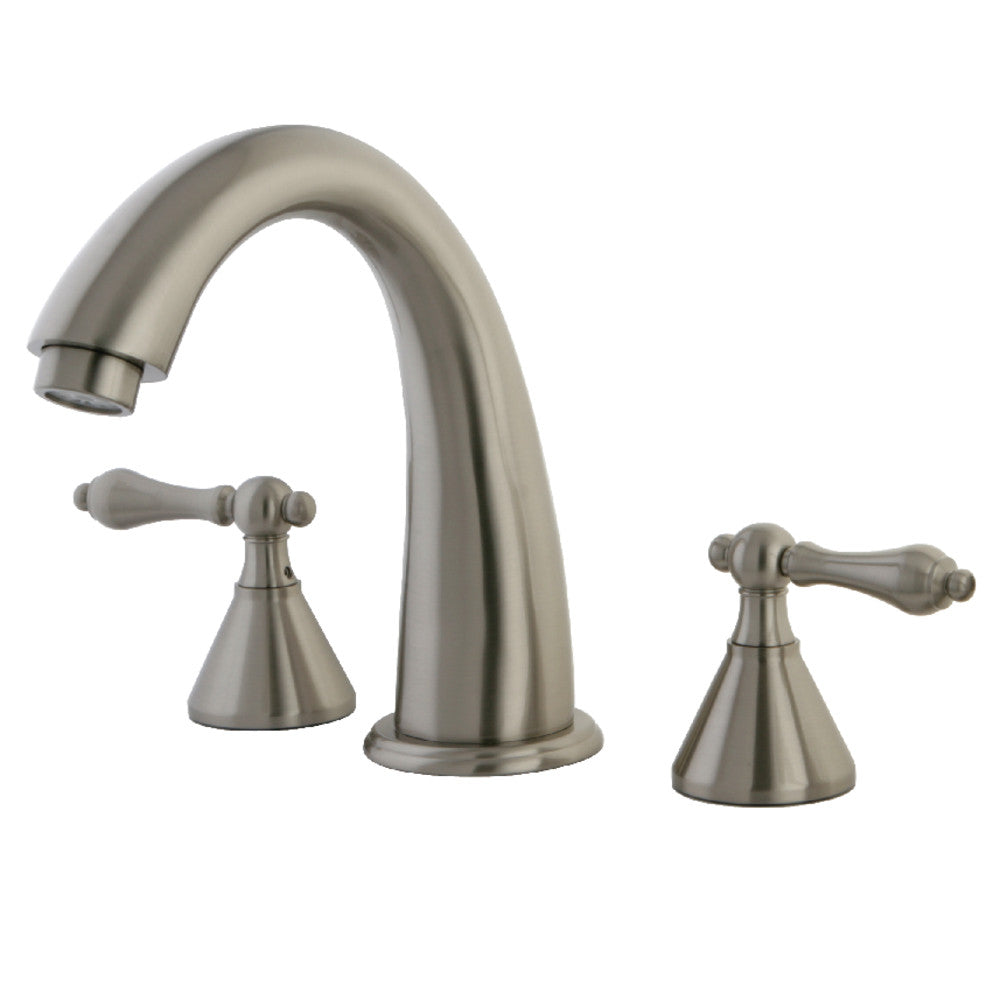 Kingston Brass KS2368AL Naples Two-Handle Deck Mount Roman Tub Faucet, Brushed Nickel