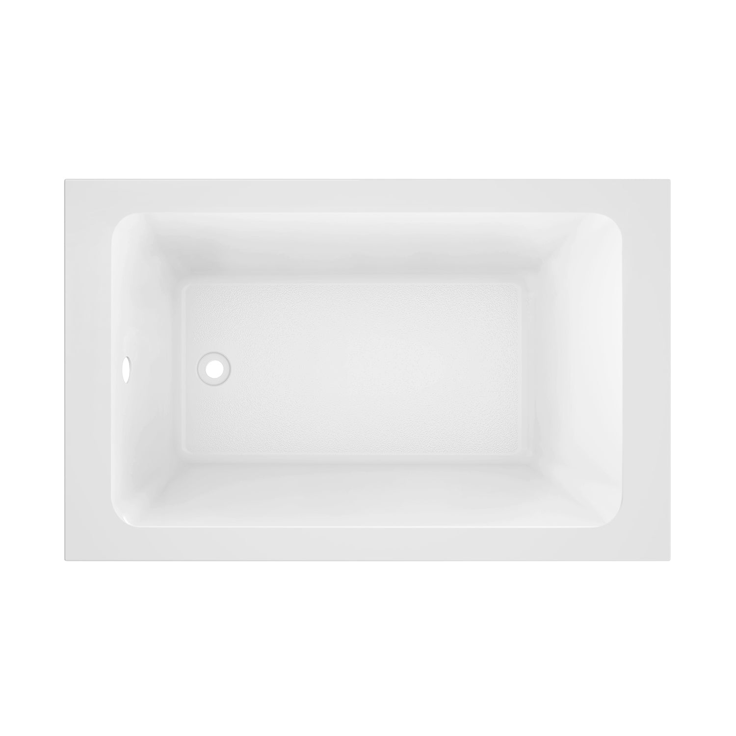 Kingston Brass VTPN543419T 54" Acrylic Rectangular Drop-In Tub with Anti-Skid Surface, Glossy White
