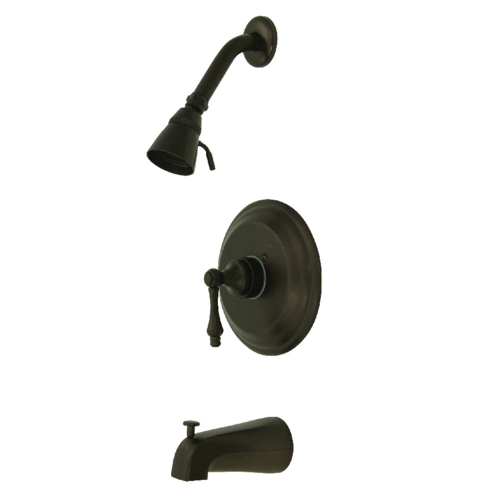 Kingston Brass KB3635AL Restoration Single-Handle Pressure Balanced Tub and Shower Faucet, Oil Rubbed Bronze
