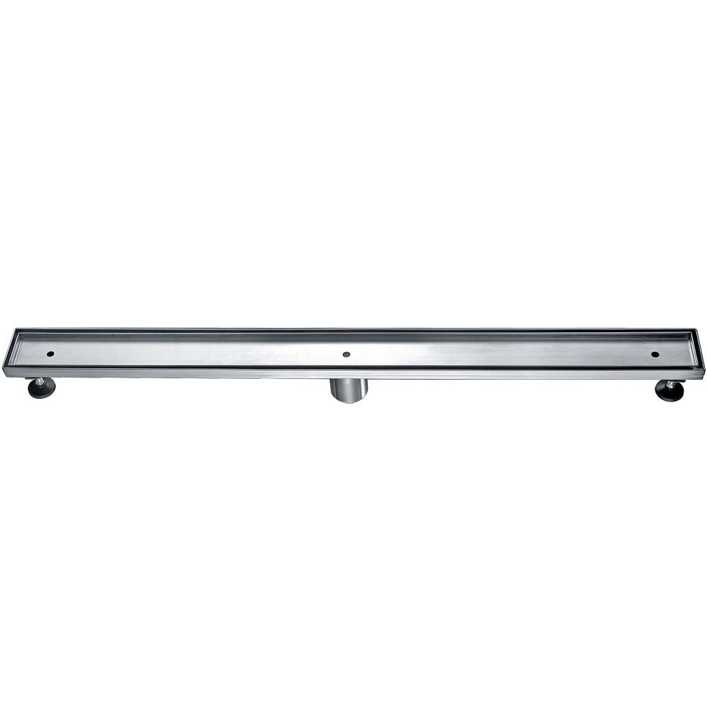 ALFI ABLD36A 36" Modern Stainless Steel Linear Shower Drain  w/o Cover