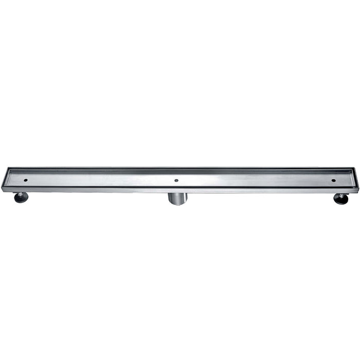 ALFI ABLD36A 36" Modern Stainless Steel Linear Shower Drain  w/o Cover